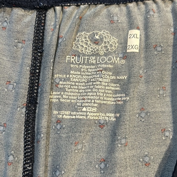 Men’s boxer 2X underwear. Blue elastic waist.good condition. Never worn. - Picture 3 of 5